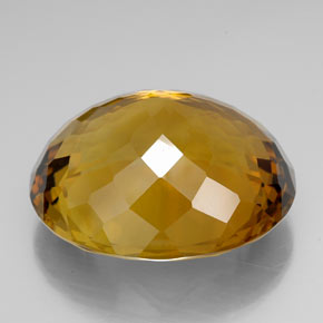 Citrino amarillo natural de 104,30 ct, corte óvalo, IF