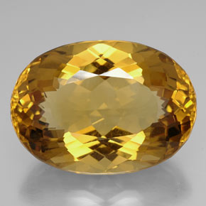 Citrino amarillo natural de 99,25 ct, corte óvalo, IF