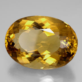 Citrino amarillo natural de 99,25 ct, corte óvalo, IF