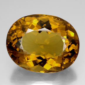 Citrino amarillo natural de 105,90 ct, corte óvalo, IF