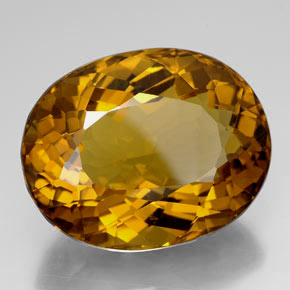 Citrino amarillo natural de 105,90 ct, corte óvalo, IF