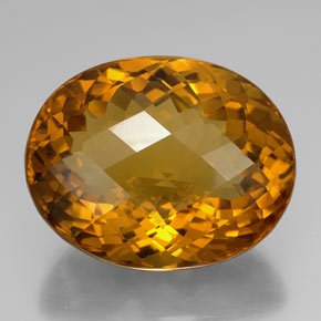 Citrino amarillo natural de 100,00 ct, corte óvalo, IF