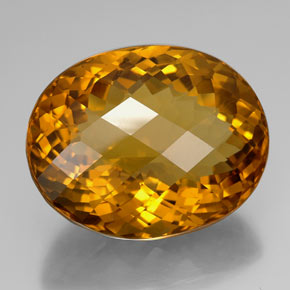 Citrino amarillo natural de 100,00 ct, corte óvalo, IF