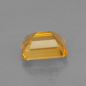 Citrino amarillo natural de 2,10 ct, corte esmeralda, VS