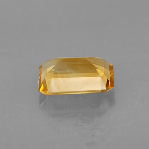 Citrino amarillo natural de 1,86 ct, corte esmeralda, VS