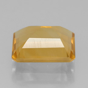 Citrino amarillo natural de 1,92 ct, corte esmeralda, VS