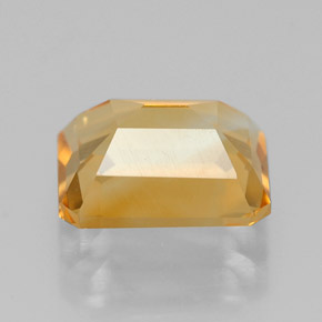 Citrino amarillo natural de 2,09 ct, corte esmeralda, VVS-VS