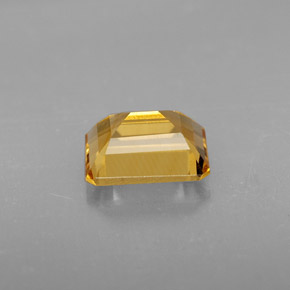 Citrino amarillo natural de 2,03 ct, corte esmeralda, VS