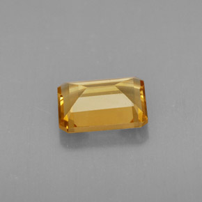Citrino amarillo natural de 1,74 ct, corte esmeralda, VVS-VS