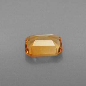 Citrino amarillo natural de 1,80 ct, corte esmeralda, VVS-VS