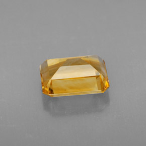 Citrino amarillo natural de 2,12 ct, corte esmeralda, VVS-VS