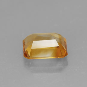 Citrino amarillo natural de 1,99 ct, corte esmeralda, VVS