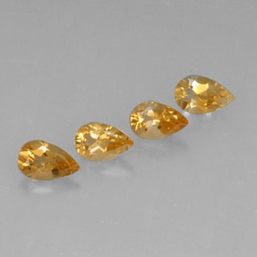 Gemas de citrino oro natural de  ct, en forma de pera, VVS