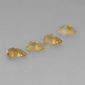 Gemas de citrino oro natural de  ct, en forma de pera, VVS