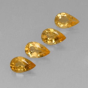 Gemas de citrino amarillo natural de 2,51 ct, en forma de pera, VVS