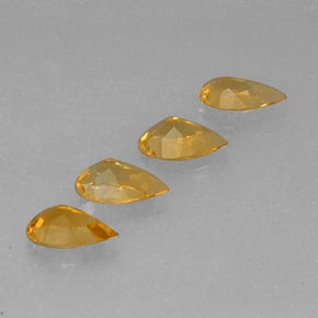 Gemas de citrino amarillo natural de 2,51 ct, en forma de pera, VVS