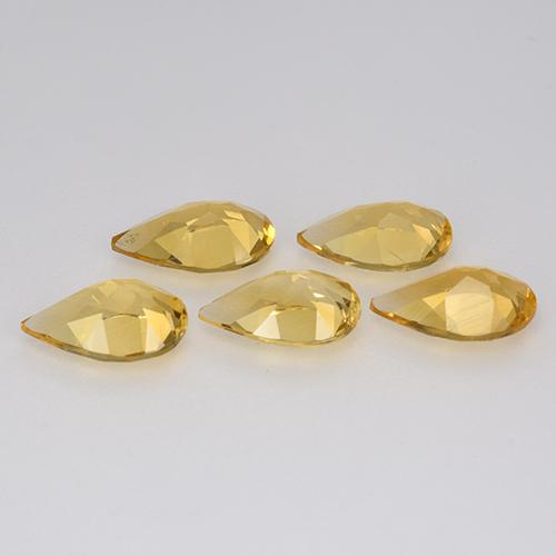 Gemas de citrino dorado natural de 3,17 ct, en forma de pera, VVS-VS