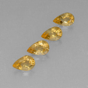 Gemas de citrino amarillo natural de 2,63 ct, en forma de pera, VVS