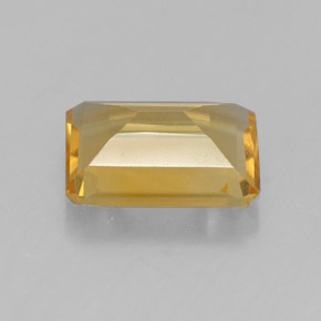 Citrino amarillo natural de 1,23 ct, corte esmeralda, VVS-VS