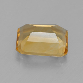 Citrino amarillo natural de 1,56 ct, corte esmeralda, VVS