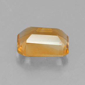 Citrino amarillo natural de 1,39 ct, corte esmeralda, VVS