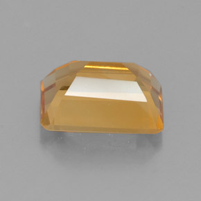Citrino amarillo natural de 1,43 ct, corte esmeralda, VVS