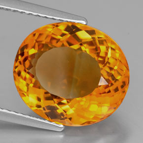 Citrino naranja natural de 6,58 ct, corte óvalo, VVS