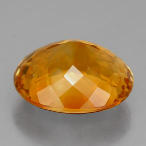 Citrino naranja natural de 6,58 ct, corte óvalo, VVS