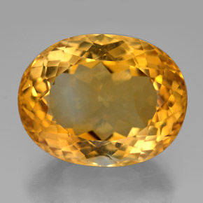 Citrino Dorado amarillo natural de 25.86 ct, Corte Óvalo, VVS