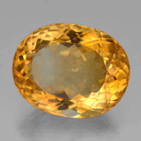 Citrino Dorado amarillo natural de 25.86 ct, Corte Óvalo, VVS