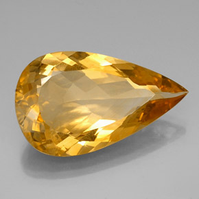 Citrino amarillo natural de 27,18 ct, en forma de pera, VVS