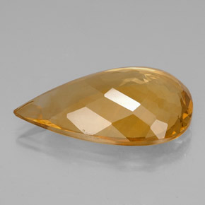 Citrino amarillo natural de 27,18 ct, en forma de pera, VVS
