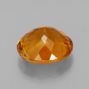 Citrino naranja natural de 3,37 ct, corte óvalo, VVS