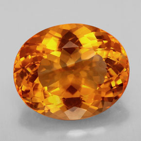 Citrino naranja natural de 14,55 ct, corte óvalo, IF