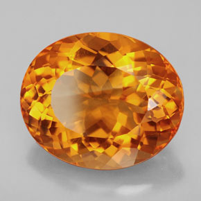 Citrino naranja natural de 14,55 ct, corte óvalo, IF