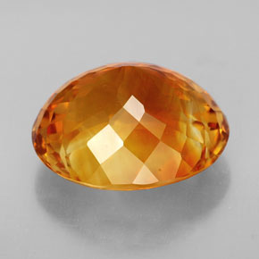 Citrino naranja natural de 13,09 ct, corte óvalo, IF