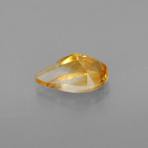 Citrino amarillo natural de 0,76 ct, en forma de pera, VVS