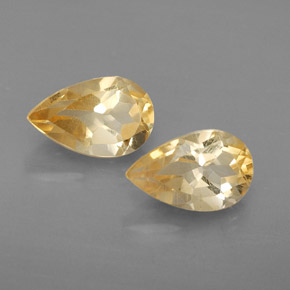 Gemas de citrino amarillo natural de  ct, en forma de pera, VVS