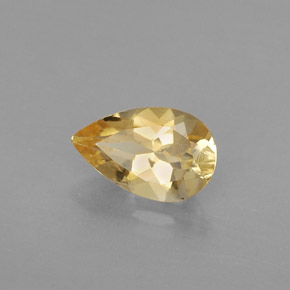 Citrino amarillo natural de 0,77 ct, en forma de pera, VVS
