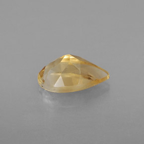 Citrino amarillo natural de 0,77 ct, en forma de pera, VVS