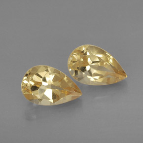 Gemas de citrino amarillo natural de  ct, en forma de pera, VVS