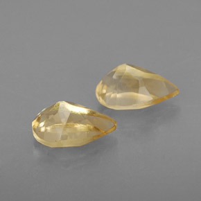 Gemas de citrino amarillo natural de  ct, en forma de pera, VVS