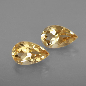 Gemas de citrino amarillo natural de  ct, en forma de pera, VVS