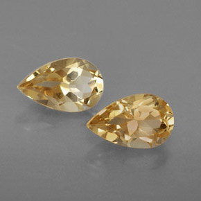 Gemas de citrino amarillo natural de  ct, en forma de pera, VVS
