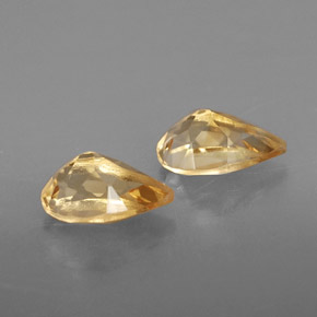 Gemas de citrino amarillo natural de  ct, en forma de pera, VVS