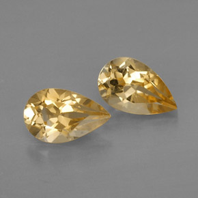 Gemas de citrino amarillo natural de  ct, en forma de pera, VVS