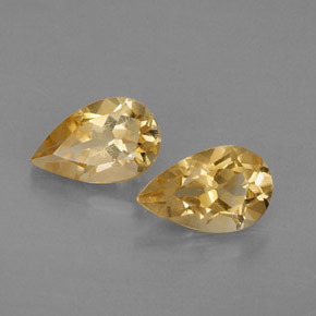 Gemas de citrino amarillo natural de  ct, en forma de pera, VVS