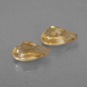 Gemas de citrino amarillo natural de  ct, en forma de pera, VVS
