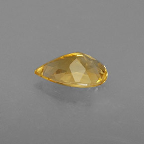Citrino amarillo natural de 0,70 ct, en forma de pera, VVS