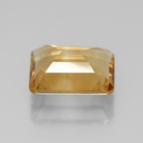 Citrino amarillo natural de 1,78 ct, corte esmeralda, VVS-VS